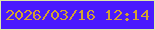 文字の大きさ：1、枠の色：dde9aa、背景の色：4a1afe、文字の色：d4a231 無料ブログパーツのブログ時計