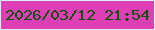 文字の大きさ：1、枠の色：ddeefe、背景の色：df3fb4、文字の色：0a5009 無料ブログパーツのブログ時計