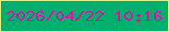 文字の大きさ：3、枠の色：ddf28c、背景の色：01b06d、文字の色：d713ae 無料ブログパーツのブログ時計
