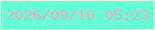 文字の大きさ：1、枠の色：ddf5df、背景の色：66fdd7、文字の色：eca8be 無料ブログパーツのブログ時計