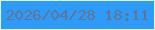 文字の大きさ：1、枠の色：ddf9d8、背景の色：2d9bf7、文字の色：5f7593 無料ブログパーツのブログ時計