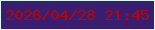 文字の大きさ：5、枠の色：ddfaf6、背景の色：381d71、文字の色：b6050a 無料ブログパーツのブログ時計