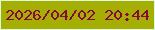 文字の大きさ：1、枠の色：ddfbdd、背景の色：a5ae02、文字の色：88083b 無料ブログパーツのブログ時計