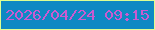 文字の大きさ：3、枠の色：ddfe92、背景の色：0e89c3、文字の色：ca5bd0 無料ブログパーツのブログ時計