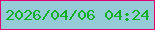 文字の大きさ：3、枠の色：de0277、背景の色：94cbd7、文字の色：15af2a 無料ブログパーツのブログ時計