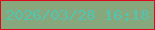 文字の大きさ：4、枠の色：de091f、背景の色：87a77d、文字の色：50c6b2 無料ブログパーツのブログ時計