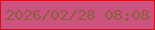 文字の大きさ：5、枠の色：de0b17、背景の色：cc5280、文字の色：8b6139 無料ブログパーツのブログ時計
