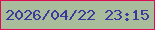 文字の大きさ：1、枠の色：de0c56、背景の色：a9bc9b、文字の色：3c399d 無料ブログパーツのブログ時計