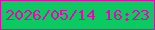 文字の大きさ：4、枠の色：de0ca8、背景の色：0bca61、文字の色：e00ab1 無料ブログパーツのブログ時計