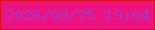 文字の大きさ：4、枠の色：de0f21、背景の色：ec137f、文字の色：a535ca 無料ブログパーツのブログ時計