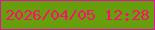 文字の大きさ：1、枠の色：de11a9、背景の色：679e0b、文字の色：fb106d 無料ブログパーツのブログ時計