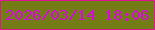 文字の大きさ：3、枠の色：de1492、背景の色：747c15、文字の色：d709dc 無料ブログパーツのブログ時計