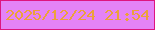 文字の大きさ：5、枠の色：de1580、背景の色：e483f7、文字の色：eca13b 無料ブログパーツのブログ時計