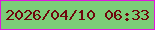 文字の大きさ：5、枠の色：de17dd、背景の色：7ccc78、文字の色：6f050c 無料ブログパーツのブログ時計