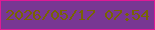 文字の大きさ：5、枠の色：de1a95、背景の色：783793、文字の色：786403 無料ブログパーツのブログ時計
