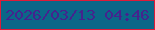 文字の大きさ：5、枠の色：de1b38、背景の色：0b6788、文字の色：45238e 無料ブログパーツのブログ時計