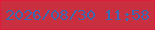 文字の大きさ：5、枠の色：de1b3a、背景の色：c9303f、文字の色：3f68ae 無料ブログパーツのブログ時計