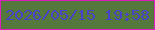 文字の大きさ：5、枠の色：de1dbe、背景の色：55793c、文字の色：4941cb 無料ブログパーツのブログ時計