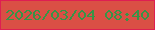 文字の大きさ：5、枠の色：de1e52、背景の色：da4f45、文字の色：379447 無料ブログパーツのブログ時計