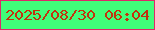 文字の大きさ：5、枠の色：de2769、背景の色：40fd79、文字の色：c2320d 無料ブログパーツのブログ時計