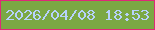 文字の大きさ：1、枠の色：de2978、背景の色：7ba844、文字の色：b7d2fc 無料ブログパーツのブログ時計