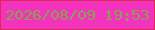 文字の大きさ：1、枠の色：de2a50、背景の色：f333bd、文字の色：8ca14f 無料ブログパーツのブログ時計