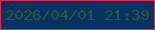文字の大きさ：4、枠の色：de2a52、背景の色：073363、文字の色：2e573a 無料ブログパーツのブログ時計