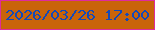 文字の大きさ：1、枠の色：de2b9d、背景の色：c9640a、文字の色：1349b9 無料ブログパーツのブログ時計
