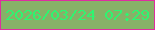 文字の大きさ：1、枠の色：de2da0、背景の色：87b168、文字の色：2ef570 無料ブログパーツのブログ時計