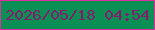 文字の大きさ：5、枠の色：de2e9f、背景の色：0a9054、文字の色：841c6c 無料ブログパーツのブログ時計