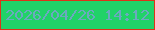 文字の大きさ：2、枠の色：de3318、背景の色：21d268、文字の色：6ba9bf 無料ブログパーツのブログ時計
