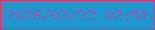 文字の大きさ：1、枠の色：de3368、背景の色：1d99d0、文字の色：8c5bb4 無料ブログパーツのブログ時計