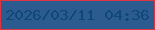 文字の大きさ：5、枠の色：de3540、背景の色：2c5b90、文字の色：104779 無料ブログパーツのブログ時計