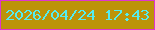 文字の大きさ：3、枠の色：de35cf、背景の色：bc9309、文字の色：54ecef 無料ブログパーツのブログ時計