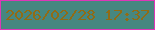 文字の大きさ：1、枠の色：de36b8、背景の色：468780、文字の色：916b15 無料ブログパーツのブログ時計