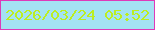 文字の大きさ：2、枠の色：de3ab9、背景の色：a4e2f3、文字の色：bcee21 無料ブログパーツのブログ時計