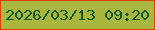 文字の大きさ：4、枠の色：de3e0a、背景の色：abb63f、文字の色：0c5a32 無料ブログパーツのブログ時計