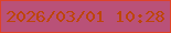 文字の大きさ：4、枠の色：de4227、背景の色：b95178、文字の色：be4508 無料ブログパーツのブログ時計
