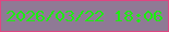 文字の大きさ：2、枠の色：de4681、背景の色：8f7a95、文字の色：1ded11 無料ブログパーツのブログ時計