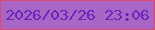 文字の大きさ：4、枠の色：de4871、背景の色：a867c5、文字の色：6424bd 無料ブログパーツのブログ時計