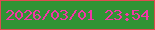 文字の大きさ：4、枠の色：de4b50、背景の色：309334、文字の色：f236a6 無料ブログパーツのブログ時計