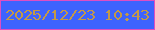 文字の大きさ：2、枠の色：de4ec3、背景の色：3e63fe、文字の色：c39947 無料ブログパーツのブログ時計