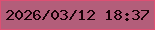 文字の大きさ：1、枠の色：de4f73、背景の色：b35e7a、文字の色：190207 無料ブログパーツのブログ時計