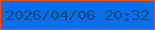 文字の大きさ：3、枠の色：de5125、背景の色：0a6ee9、文字の色：0f4a8a 無料ブログパーツのブログ時計