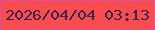 文字の大きさ：2、枠の色：de519a、背景の色：f84c4e、文字の色：3a264d 無料ブログパーツのブログ時計