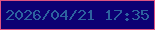文字の大きさ：3、枠の色：de5382、背景の色：0d0073、文字の色：2d629f 無料ブログパーツのブログ時計