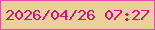 文字の大きさ：1、枠の色：de539f、背景の色：eccf9a、文字の色：d0137d 無料ブログパーツのブログ時計