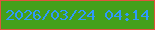 文字の大きさ：5、枠の色：de543d、背景の色：43a01b、文字の色：2f99fb 無料ブログパーツのブログ時計