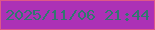 文字の大きさ：5、枠の色：de5888、背景の色：ac31b6、文字の色：317770 無料ブログパーツのブログ時計