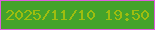 文字の大きさ：2、枠の色：de5ddf、背景の色：44a32b、文字の色：9ebd10 無料ブログパーツのブログ時計